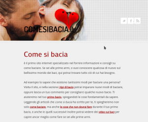 Come si bacia sito wordpress